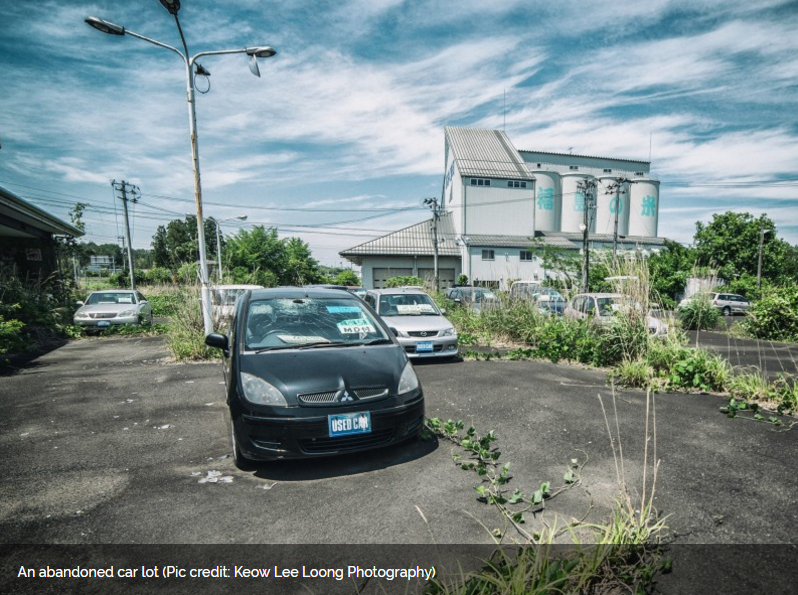 fukushima abandoned car lot